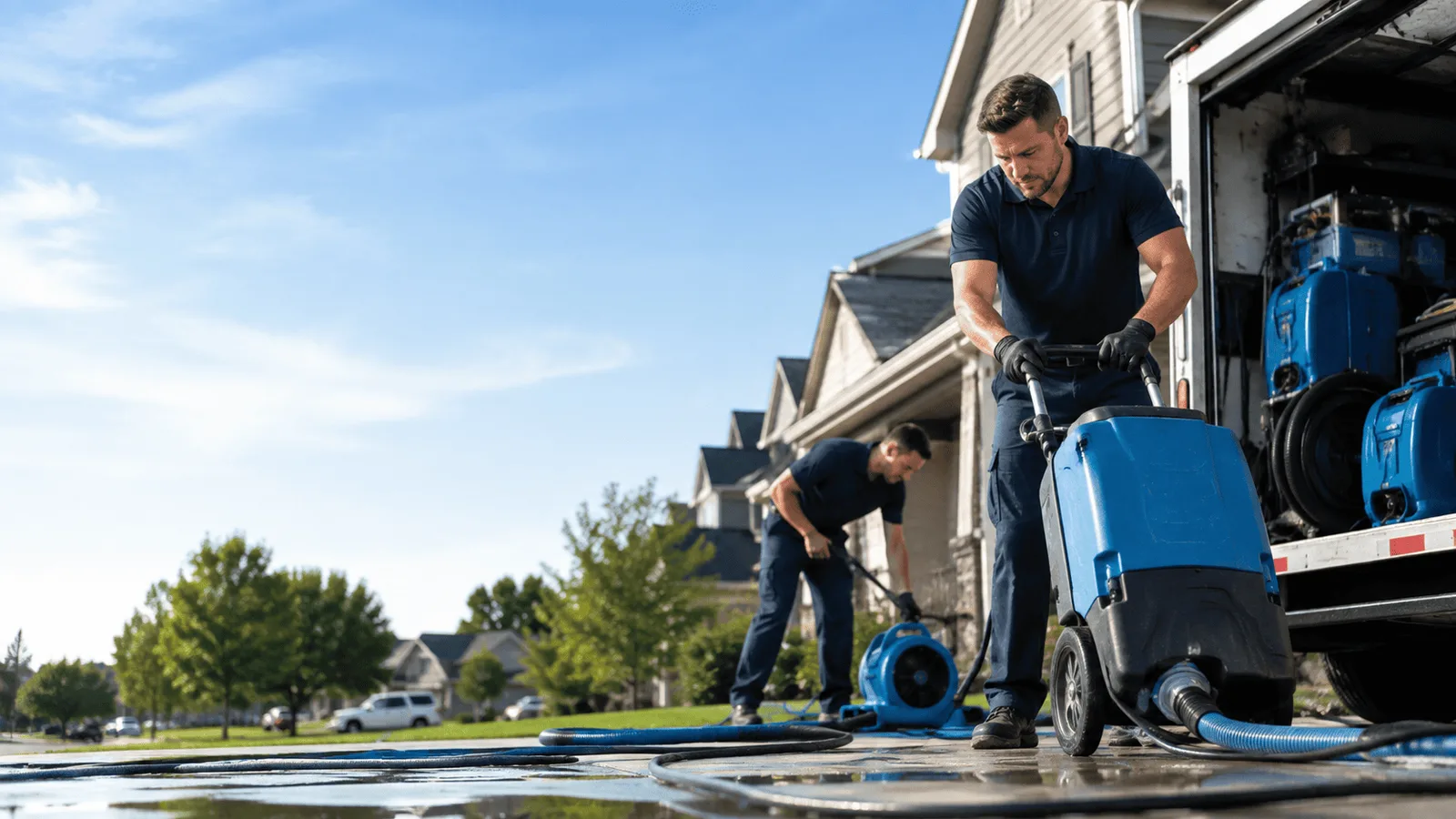 Dehumidification being performed in North Falmouth, MA